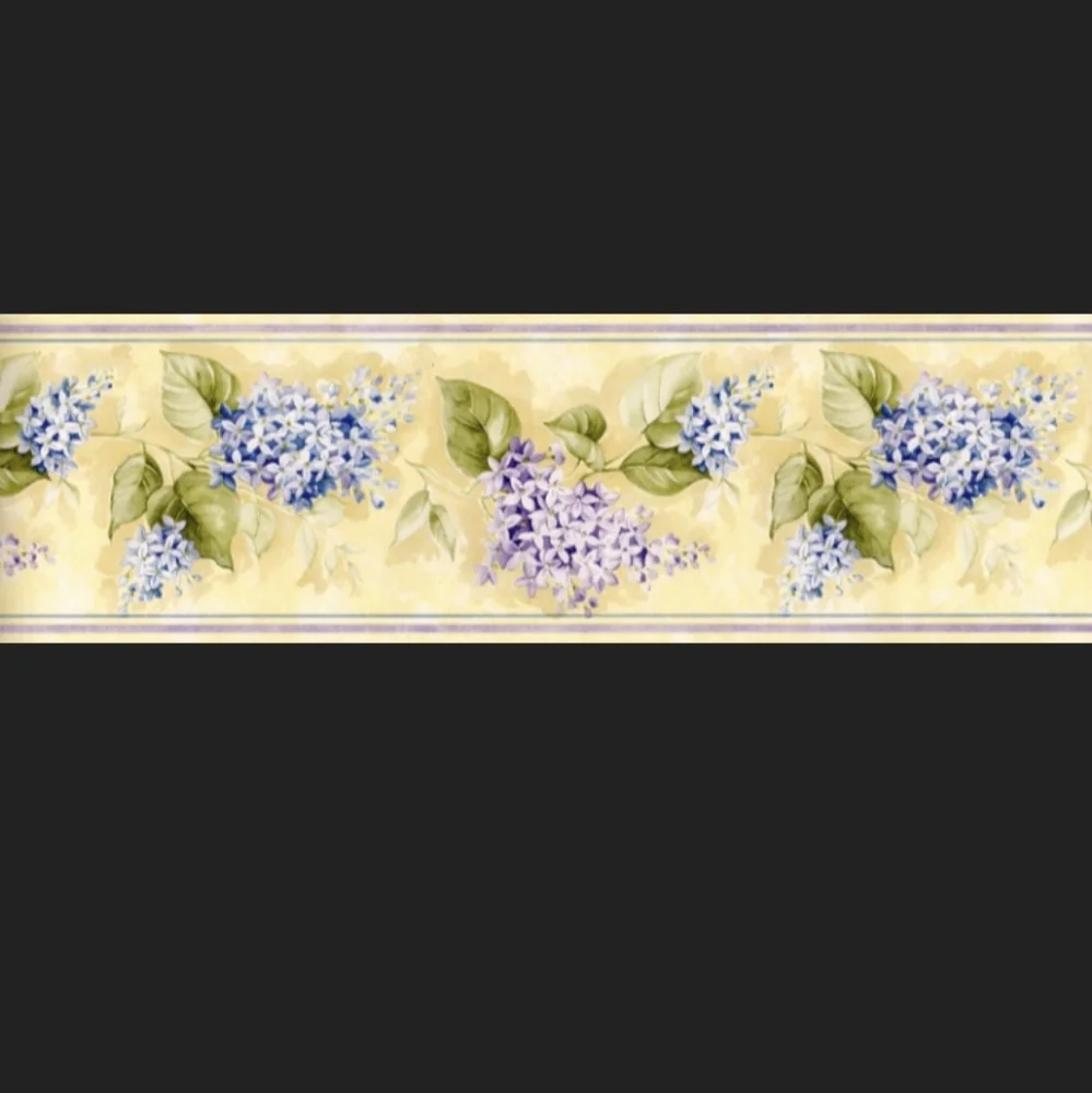 Wallpaper Border Vintage Blue & Purple Lilac